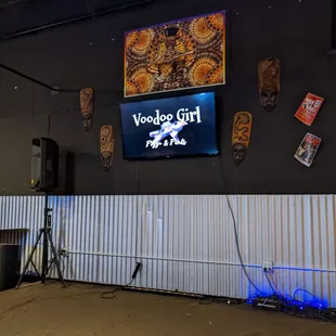 Stage set up for live music on the weekend