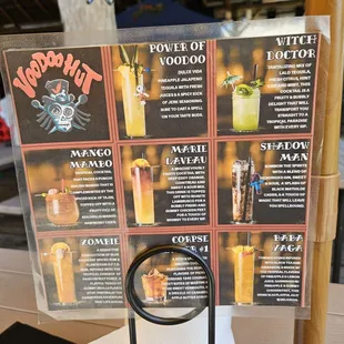 Drink menu