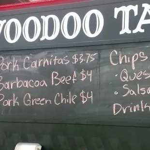 3 Tacos Menu