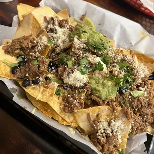 Barbacoa Beef Nacho no BBQ sauce