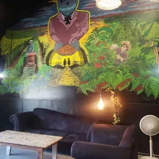 Seating area.