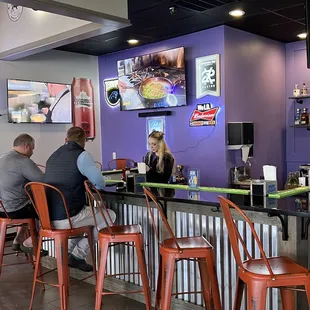 They have a full bar &amp; multiple HDTV's