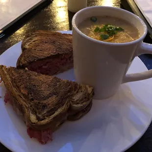 Reuben and Corn chowder soup Photo courtesy of Wichita By E.B.  wichitabyeb.com