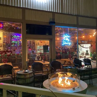 View of patio at the entrance.