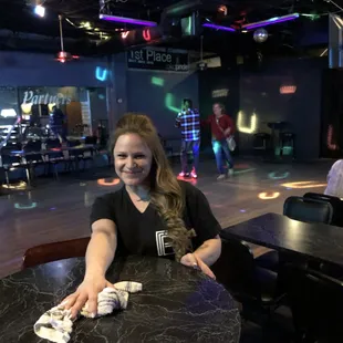 Jessica working hard.