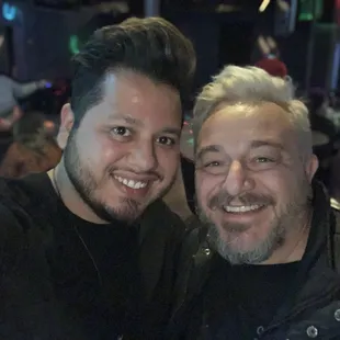 Enjoying a seat at the bar with my husband!