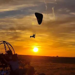Powered Paragliding near Fresno Sunset