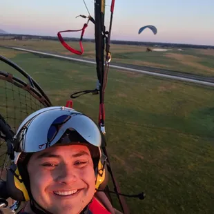 Pilot Mike C enjoying a Powered Paragliding Flight near Fresno California