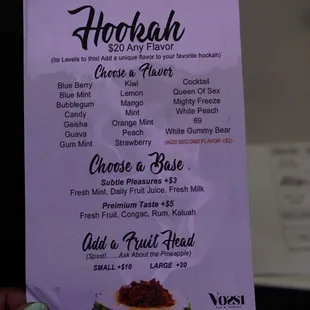 the menu