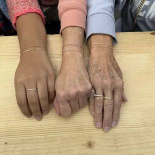 3 generations getting permanent jewelry!