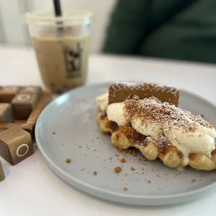 Brown Sugar Milk and cookie butter croffle