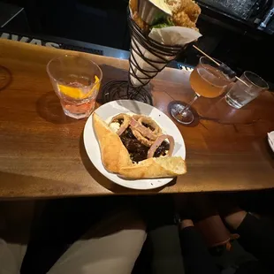 Black Truffle Tots and Steak Bites.