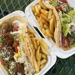 Falafel &amp; Chicken Gyro (good!)