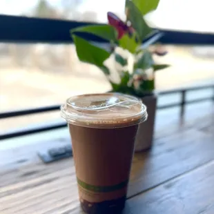 Kokohead Cold Brew with dark chocolate and half and half - basically a iced mocha