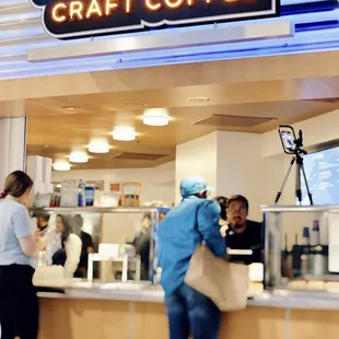 customers at the counter