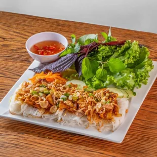 Fine vermicelli with grilled pork