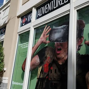 Front store door is closed.