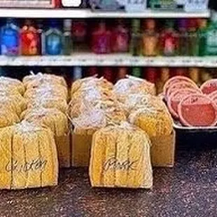 a variety of food items
