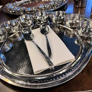 Ready for food to be served -