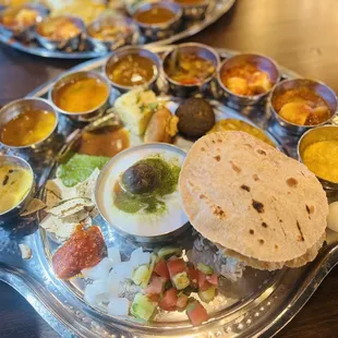 a plate of indian food