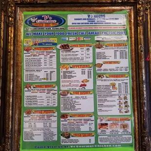 Full menu