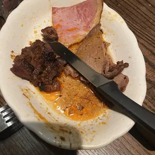 Some of the meats included with the buffet