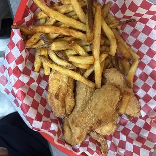Chicken strips and fries
