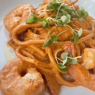 Shrimp Romesco Pasta