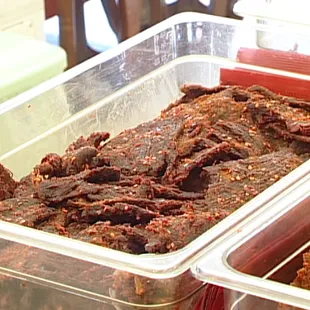 a close up of a tray of food