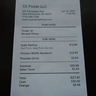 Final tab - lunch #1.