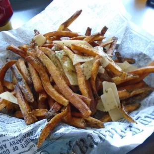 House Cut Fries with sliced parm.