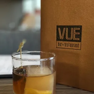 a glass of whiskey