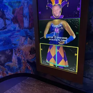 a picture of a woman dressed in a mardi gras costume