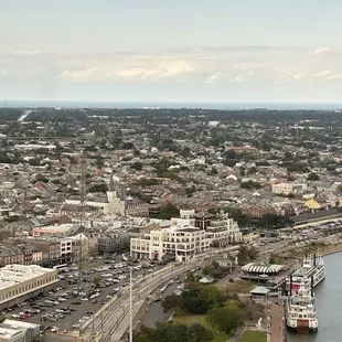 View of the French Quarter and the Mississippi River
