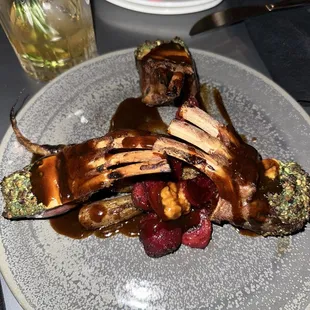 Rack of lamb- savory and sweet