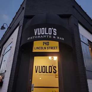 the front of the restaurant
