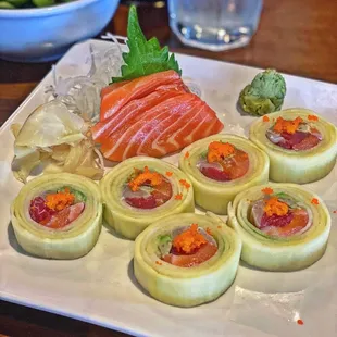 Naruto Roll &amp; Salmon Sashimi