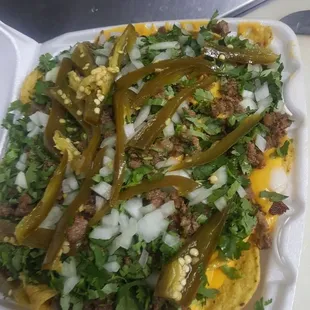 Nachos de asada estan bien ricos