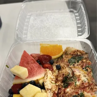 Egg white veggie omelette