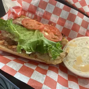 Turkey Club with cheddar mac