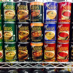 Amy's organic soup $2.99 each.