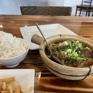 Chinese Short Ribs Stew $10 (tasty and worth the wait).