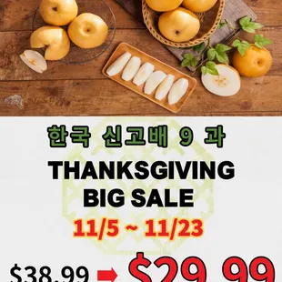 a poster for a thanksgiving sale