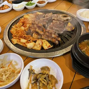 Pork belly and kimchi