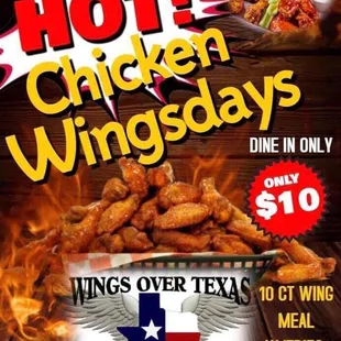 Dine I. Wing special every Wednesday
