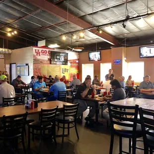 Dining area at wings over Texas