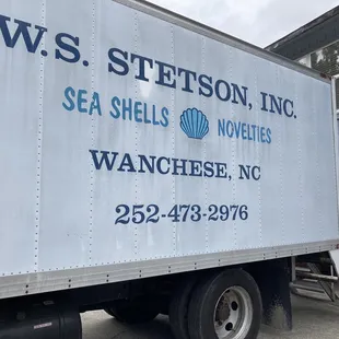 The truck with the business info.