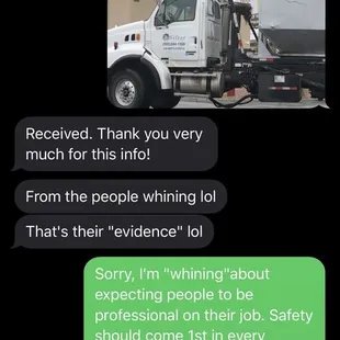 Text and backfire text from the manager!