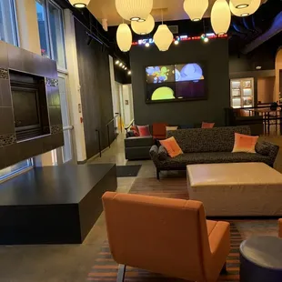 a bar and lounge area