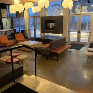 a bar and lounge area